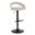Grotto Upholstered Adjustable Barstool In Black and Oat