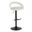 Grotto Upholstered Adjustable Barstool In Black and White