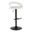 Grotto Upholstered Adjustable Barstool In Black and White