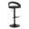Grotto Upholstered Adjustable Barstool In Black