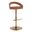 Grotto Upholstered Adjustable Barstool In Camel and Gold