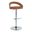 Grotto Upholstered Adjustable Barstool In Chrome and Camel