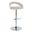 Grotto Upholstered Adjustable Barstool In Chrome and Oat