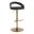 Grotto Upholstered Adjustable Barstool In Gold and Black