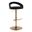 Grotto Upholstered Adjustable Barstool In Gold and Black