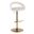 Grotto Upholstered Adjustable Barstool In Gold and White