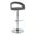 Grotto Upholstered Adjustable Barstool In Grey and Chrome