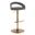 Grotto Upholstered Adjustable Barstool In Grey and Gold