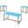 Gt 3 Piece Carbon Fiber Wrap 39.5 Inch Coffee Table and End Table Set In Blue