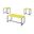 Gt 3 Piece Carbon Fiber Wrap 39.5 Inch Coffee Table and End Table Set In Yellow