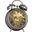 Gunpowder and Brass Gears Table Top Clock In Silver