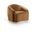 Gustavo Velvet Upholstered Chair In Saddle and Natural