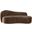 Gustavo Velvet Upholstered Chaise In Brown and Natural