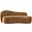 Gustavo Velvet Upholstered Chaise In Saddle and Natural