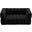 Gwen Velvet Loveseat In Black
