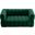 Gwen Velvet Loveseat In Green