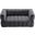 Gwen Velvet Loveseat In Grey