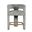 Gwen Upholstered Sculpture Counter Stool In Grey