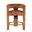 Gwen Upholstered Sculpture Counter Stool In Rust