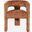 Gwen Upholstered Sculpture Armchair In Rust
