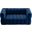 Gwen Velvet Loveseat In Navy
