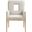 Gwendolyn Linen Textured Fabric Dining Arm Chair In Natural and Cream