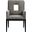 Gwendolyn Linen Textured Fabric Dining Arm Chair In Grey and Natural