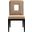 Gwendolyn Linen Textured Fabric Dining Side Chair Set of 2 In Cognac and Natural