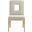 Gwendolyn Linen Textured Fabric Dining Side Chair Set of 2 In Natural and Cream