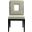 Gwendolyn Linen Textured Fabric Dining Side Chair Set of 2 In Green and Natural