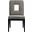Gwendolyn Linen Textured Fabric Dining Side Chair Set of 2 In Grey and Natural