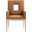 Gwendolyn Vegan Leather Dining Arm Chair In Cognac and Black