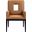 Gwendolyn Vegan Leather Dining Arm Chair In Cognac and Black
