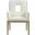 Gwendolyn Vegan Leather Dining Arm Chair In Cream and Black