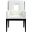 Gwendolyn Vegan Leather Dining Arm Chair In Cream and Black