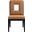 Gwendolyn Vegan Leather Dining Side Chair Set of 2 In Cognac and Black