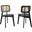 Habitat Wood Dining Side Chair Set of 2 In Black