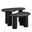 Hackney Mango Wood Nesting Coffee Table Set In Black