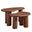 Hackney Mango Wood Nesting Coffee Table Set In Walnut