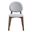 Hadasa Side Chair Set of 2 In Walnut and Light Gray