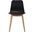 Haddie Molded Plastic Dining Chair Set of 2 In Black and Natural