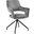 Hadley Dining Room Accent Chair In Gray Velvet with Black Finish