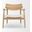 Haggen Oak Wood with Fabric Accent Chair In In Gray