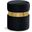 Hailey Velvet Ottoman/Stool In Black/Gold