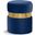 Hailey Velvet Ottoman/Stool In Navy/Gold
