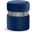 Hailey Velvet Ottoman/Stool In Navy/Chrome