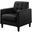 Hale 27.5 Inch Velvet Accent Armchair with Tufting In Black
