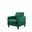 Hale 27.5 Inch Velvet Accent Armchair with Tufting In Green