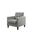 Hale 27.5 Inch Velvet Accent Armchair with Tufting In Light Gray