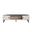 Haley 70.9 Inch Tv Stand In White and Black Marble